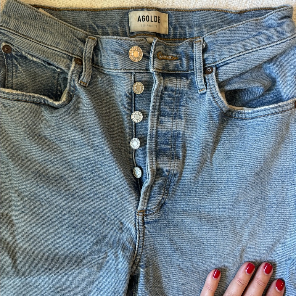 Agolde Riley high waisted jeans. Size 26 better fit for 25.